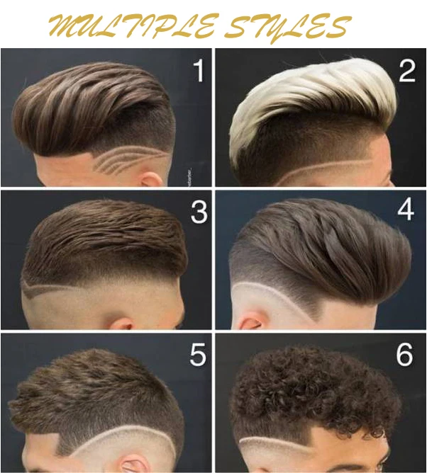Invisible Hairline Hair System Unit for Men 0.03-0.04mm Super Thin Base Toupee Indian Human Hair Mens' Topper Wig