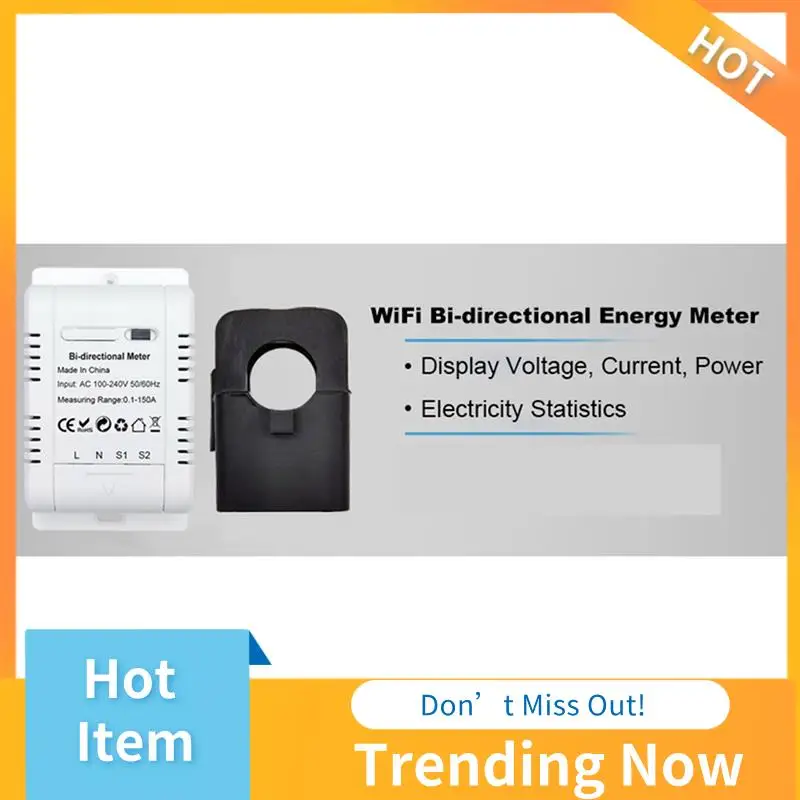 CMHI-Tuya Smart Life Single 3 Phase Wifi Energy KWH Meter Power Clamp Current Transformer Power Usage Monitor