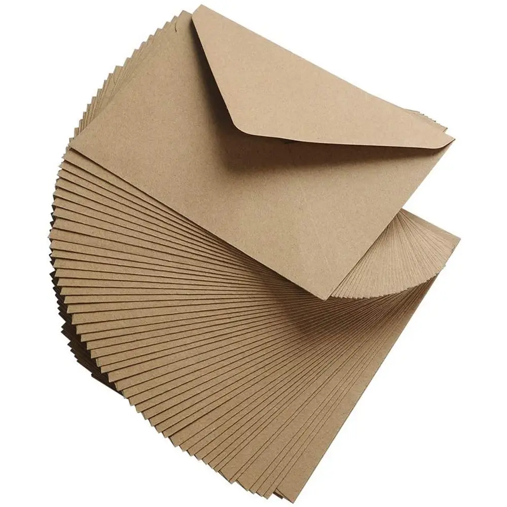 

Invitation European Style Kraft Paper White Message Card Blank Invitation Envelope Gift Envelope Paper Envelopes For Letter