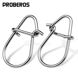 PROBEROS  30Pcs/lot Stainless Gourd Shape Enhancement Pin 00-0-1-2-3-4#Lure Connector Swivel Snap Fishing Accessories Tackle