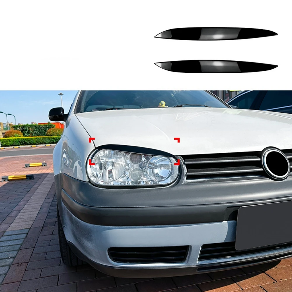 

Накладки на фары (реснички) для VW Golf MK4 1997-2005, глянцевые черные, тюнинг-наклейки