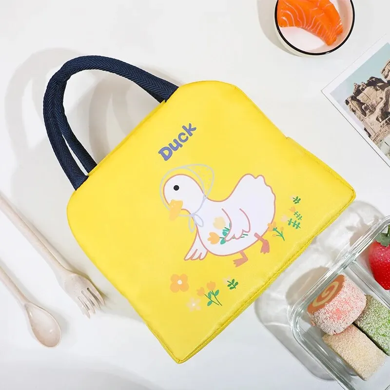 Pattern Kawaii Lunch Bag, Cute Cartoon Insulated Bento Lunch Tote Bag, Stain-resistant, Fade-resistant And Lightweight