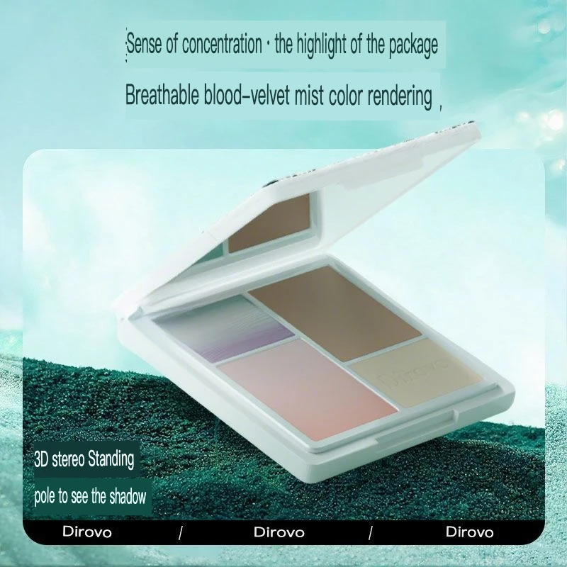 The Peking Opera Huacai Face Brown Plate 4-color Exquisite Contouring Full Makeup, One Plate Can Quickly Reshape The Entire Face