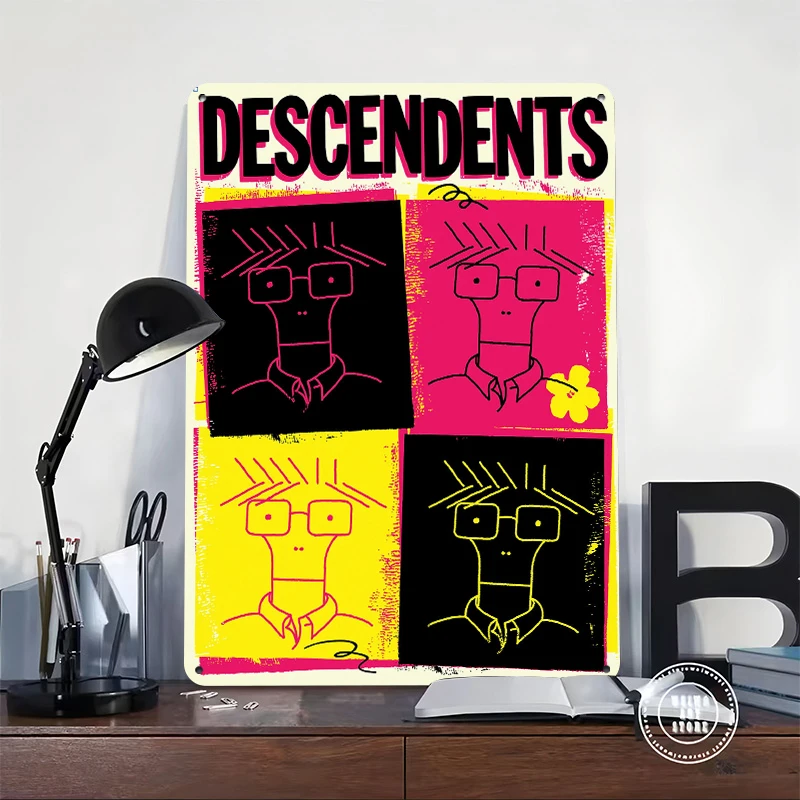 Descendents Pop Art Metal Poster Customized Wall Art Retro Vintage Tinplate Signs for Room Decorations Bedroom Decoration Decor