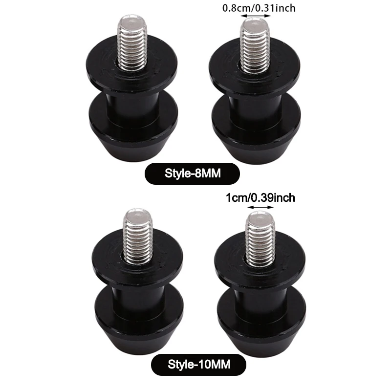 Motorcycle Swingarm Stand Spools Sliders 8/10mm, 2 Pcs Durable Aluminum Rear Spool Screw Set For Bike Stand Lifting Accessory