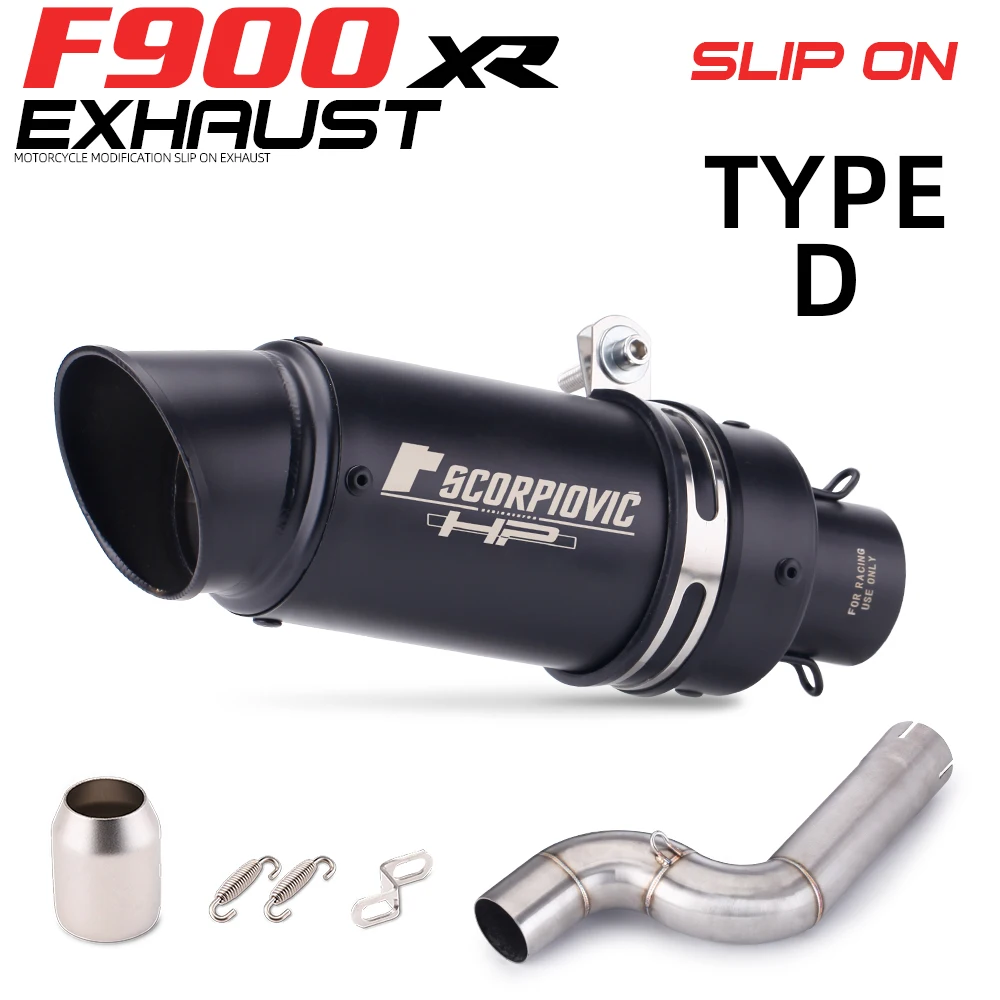 

Motorcycle Exhaust Escape Systems Modify Mid Link Pipe Fit For F900R F900XR 2020-2024 F 900 R XR Slip On Tube