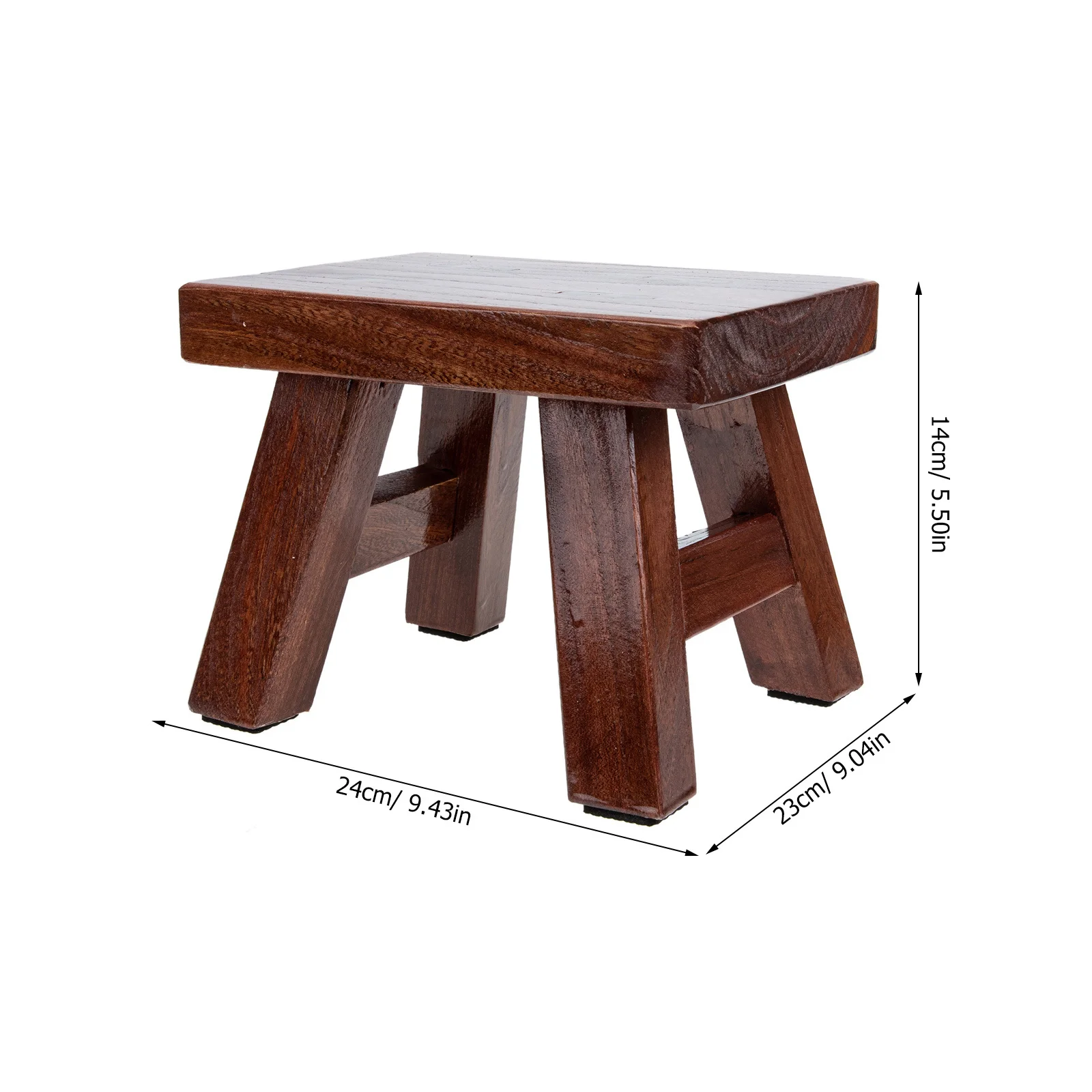 

Small Wood Footstool Multipurpose Step Stool for Shoe Changing Office Home Living Room Practical Household Wooden Stool