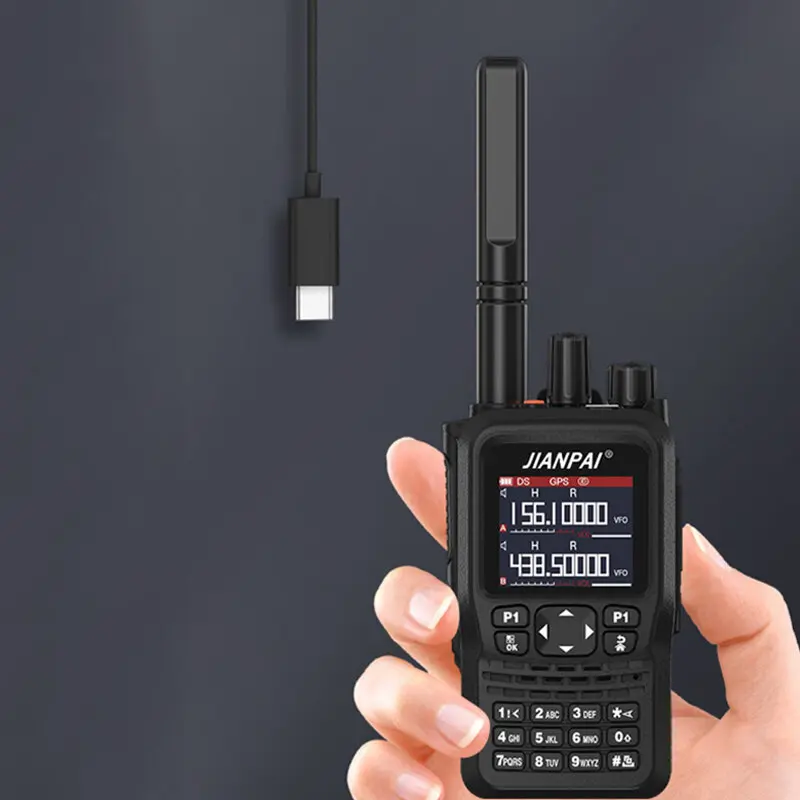 JIANPAI 8800 Plus 10W 5800mAh Walkie Talkie 16 Channel Dual Band GPS Positioning Type-C Charging Waterproof Two Way Radio