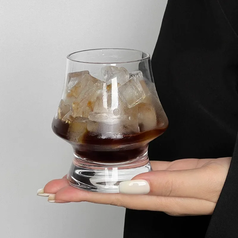 Mushroom Short Foot Glass Cup Creative Transparent Design Coffee Juice Drinkware Versatile Home Use Tea Cup Ins Popular Style