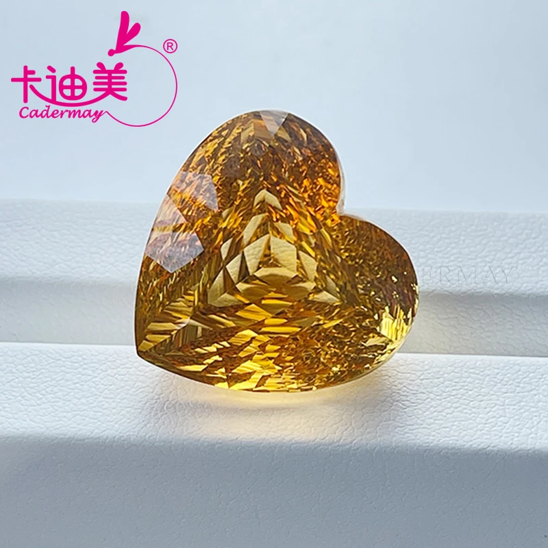 CADERMAY Irregular Cut Natural Citrine Loose Stone With GRC Certificate  Beads For Jewelry Making