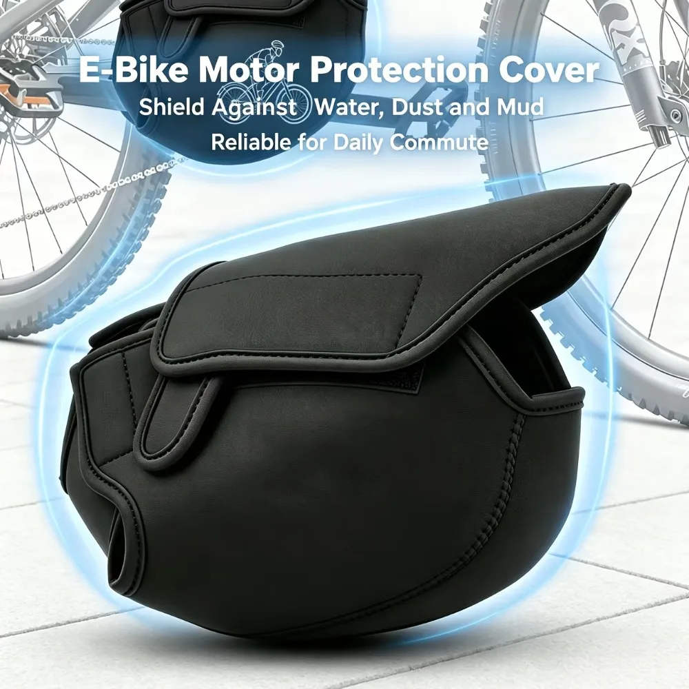 Electric Bicycle Motor Cover Compatible for Mid-Drive Center Motors, Neoprene Soft Shell Flip-Top Protective Case