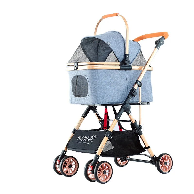 dog strollers pet trailer trolley	good quality 2 in 1 foldable dog pet stroller best selling dog stroller cart product