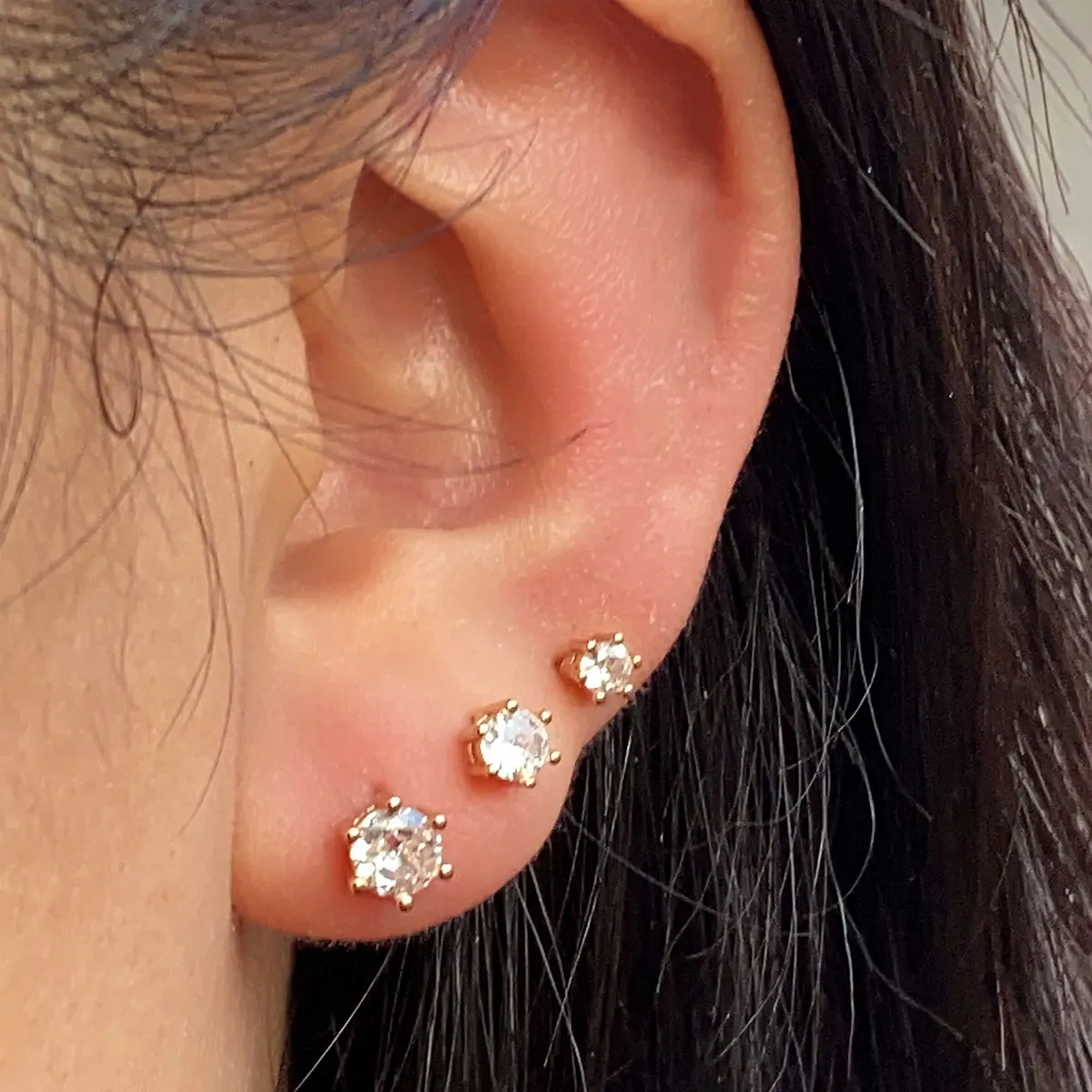 1Pair 3/4/5mm Crystal Stud Earring For Women Girls Charm Shiny Zircon  Piercing Earring 2024 Fashion Wedding Party Fine Jewelry image 2
