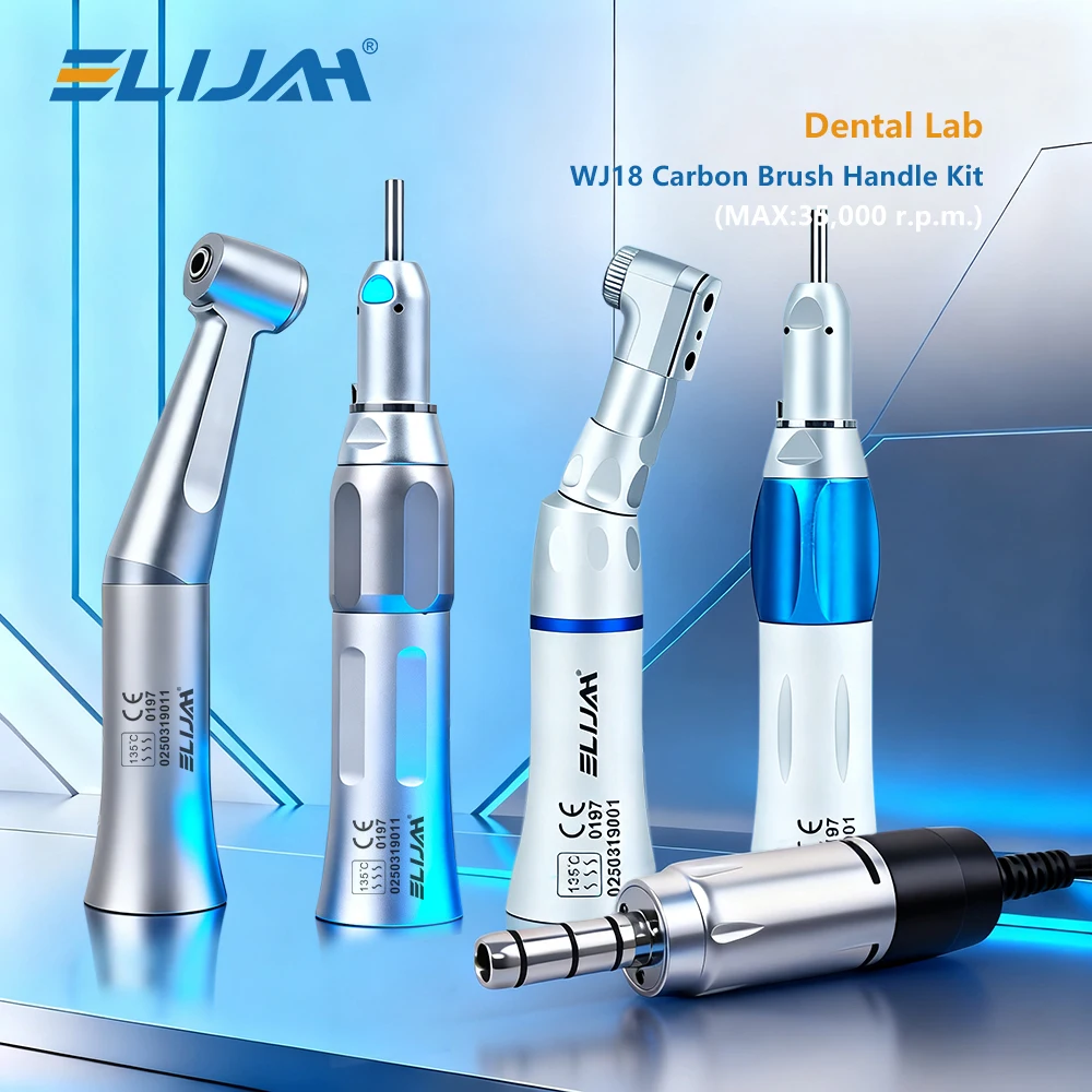 Pieza de mano de micromotor Dental tipo E 18 203C y FX, contraángulo de baja velocidad y mango de pulido recto para equipos de laboratorio de odontología