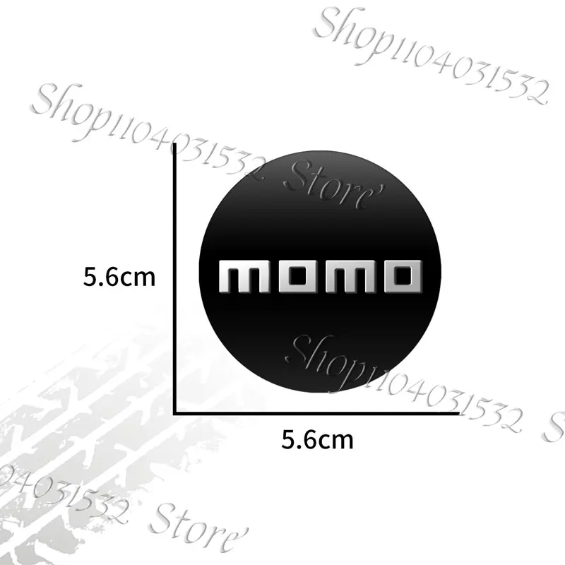 4pcs 56mm Aluminium MOMO Logo Emblem Car Wheel Center Hub Cap Sticker For Universal Auto Accessories