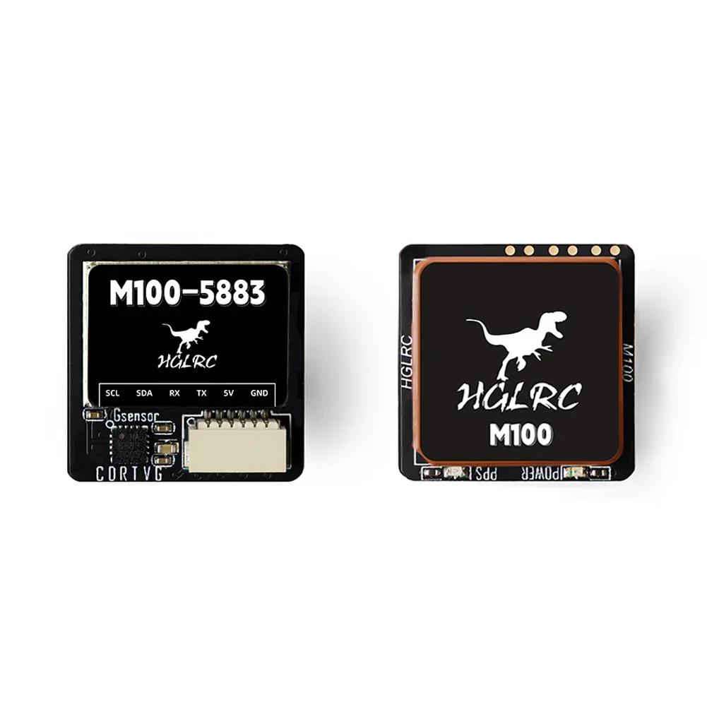 

HGLRC M100-5883 M10 GPS Module with Compass Ceramic Antenna on-board LED Indicators 21x21mm for RC Airplane FPV Long Range