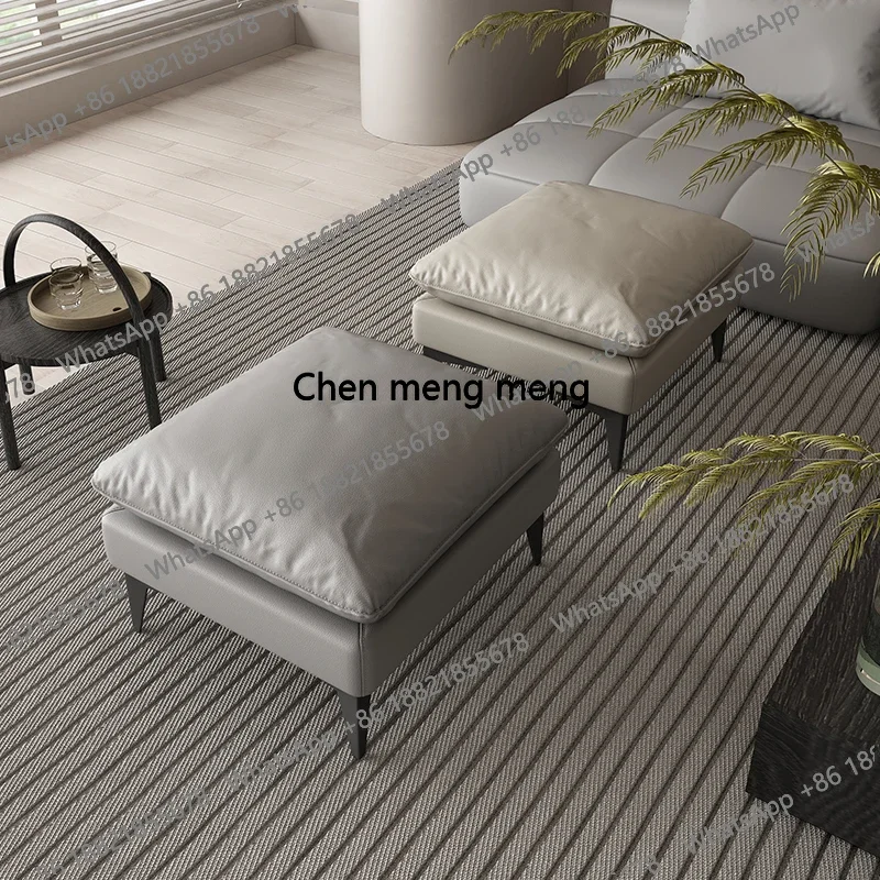 D5556  Nordic Adults Stool Near Door Leather Pouf Ottoman Entrance Bench Stool Footrest Sofa Design Taburetes Altos Cocina