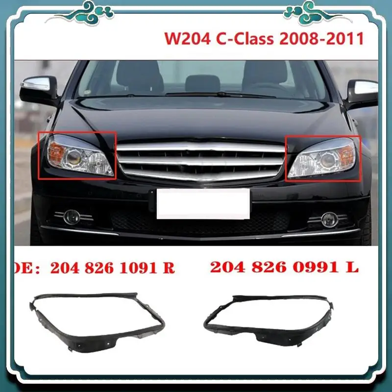 

Premium 1Pair Car Headlight Trims Sealing Cover 2048260991 2048261091 For Mercedes Benz W204 C-Class 2008-2011 Car-Styling Acces