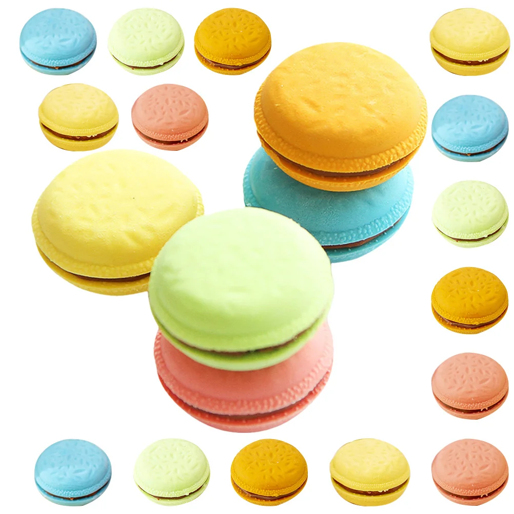 

5pcs Macaron Erasers For Mini Rubber Eraser Set Cute Students Studying Stationery Bulk Pack Classroom Erasers