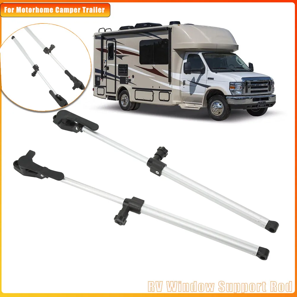 

2pcs Self Stretching RV Window Support Rod 310‑435mm Anti Oxidation Telescopic Aluminium Alloy for Motorhome Camper Trailer