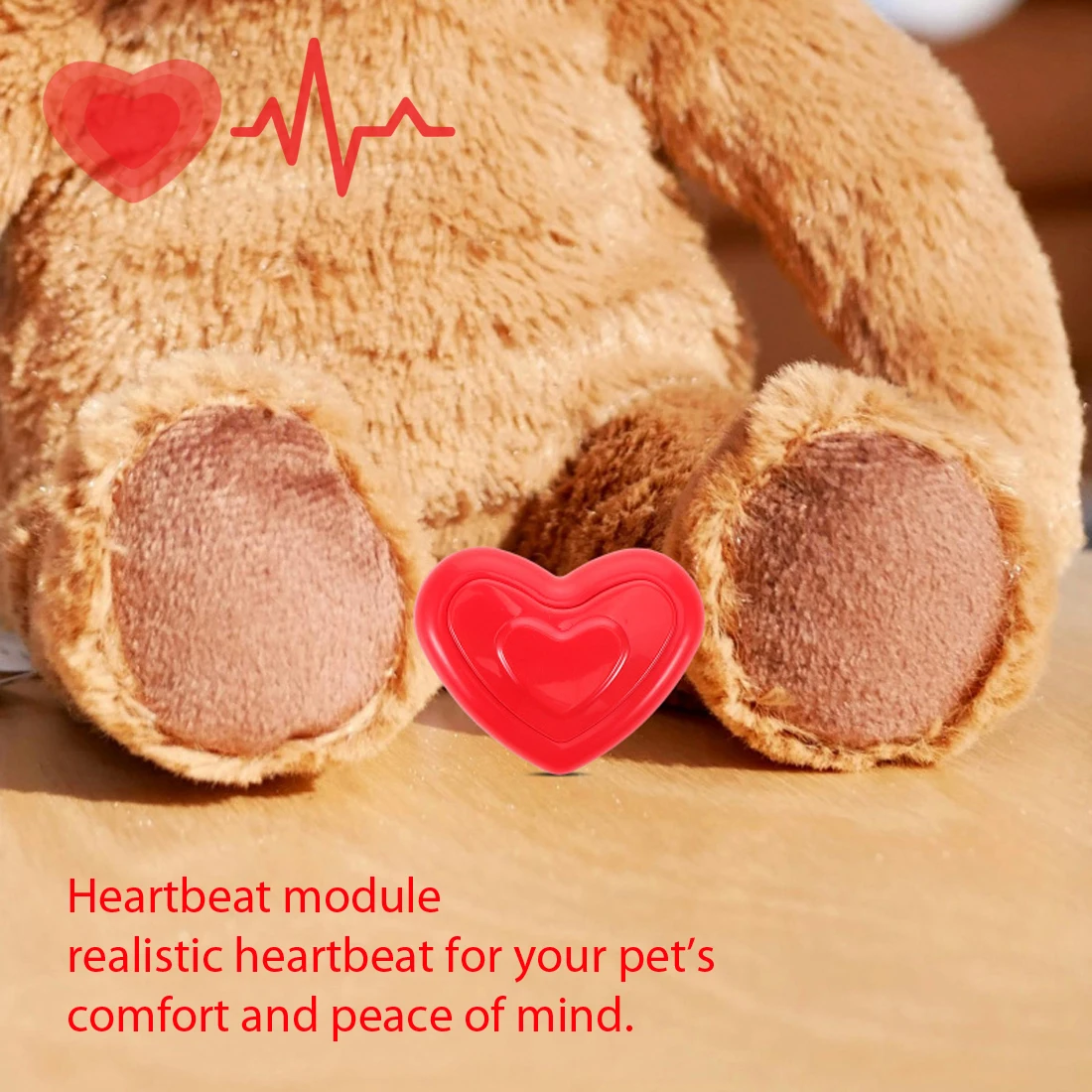 Soothing Pet Dog Heartbeat Pet Toys Puppy Behavioral Training Aid Heartbeat Simulator For Smart Dogs Cats Separation Anxiety Toy