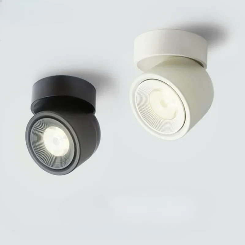 

GHJUYIOL Rotating spotlight, non perforated LED tube light, background wall high display finger fill light, ceiling mounted