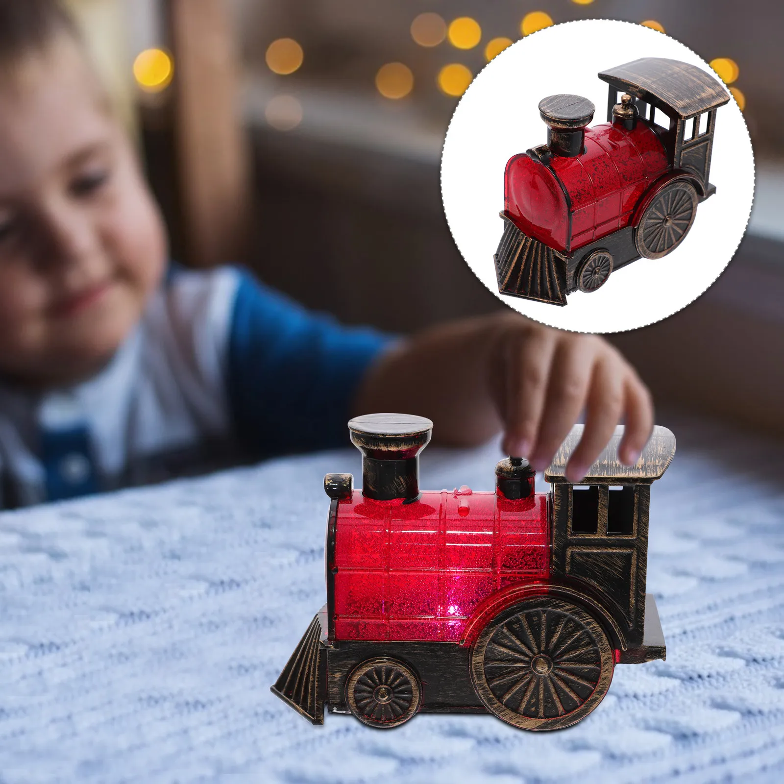 

1 шт. светодиодный ночник в форме рождественского поезда, настольное украшение для дома, вечеринки, новогодний подарок, уникальное атмосферное освещение