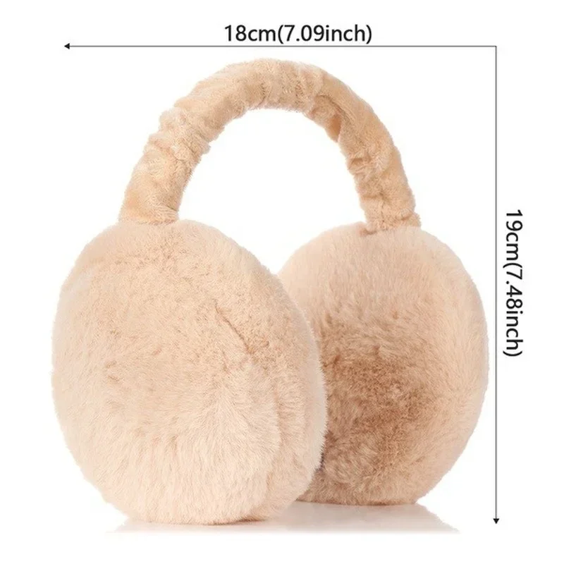 JJYY1pc Soft Plush Ear Warmer Winter Warm Earmuffs for Women Solid Color Earflap Outdoor Cold