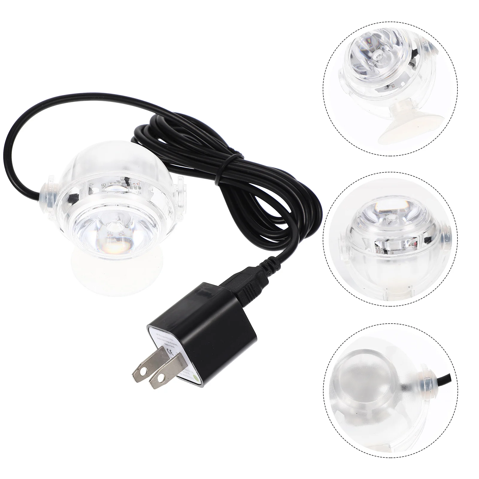 

Colorful LED Aquarium Fish Tank Spotlight High Penetration Underwater Lights Suction Cup Lamp Adjustable Angle Plant Light White