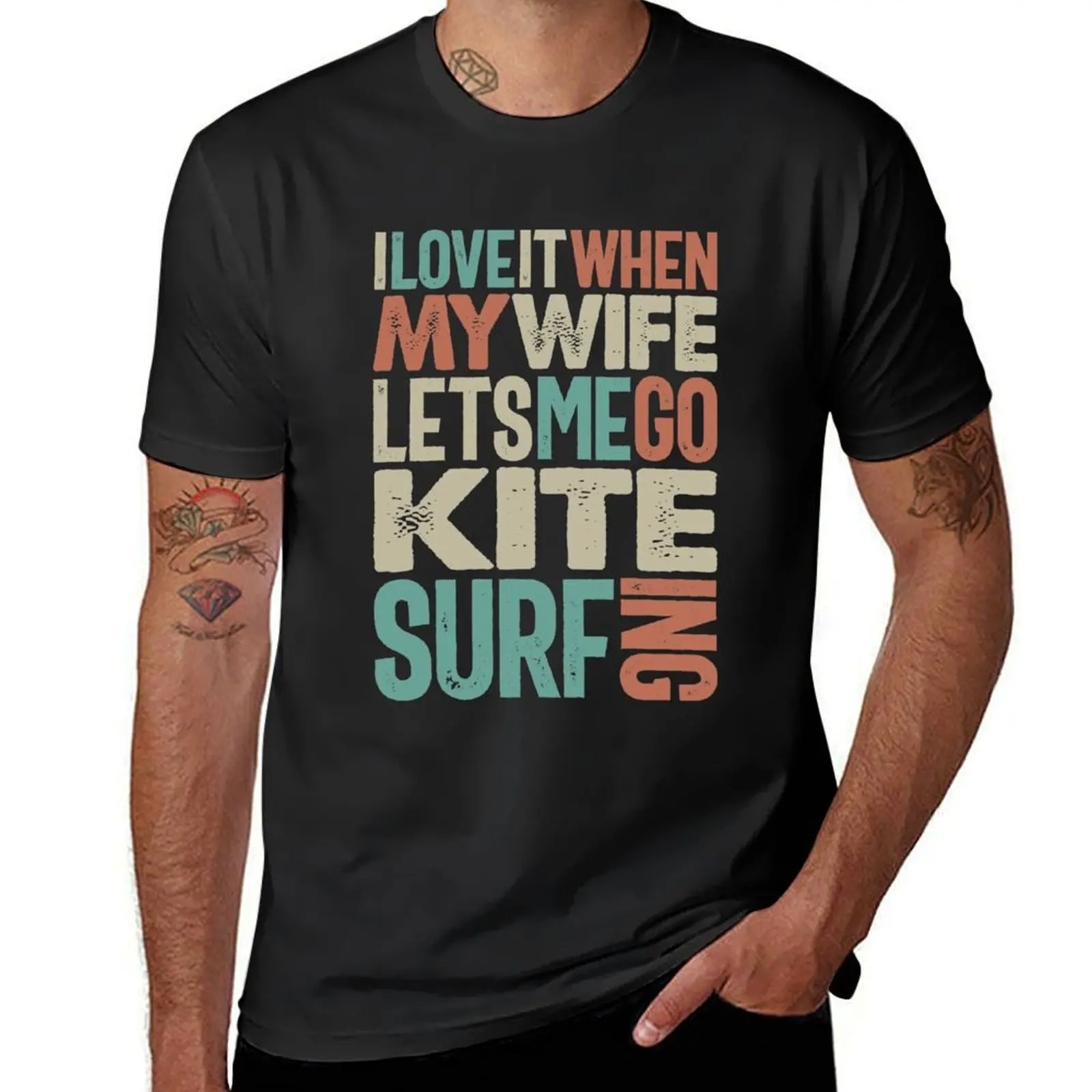 Kitesurf Lovers T-Shirt Blouse anime T-shirt men