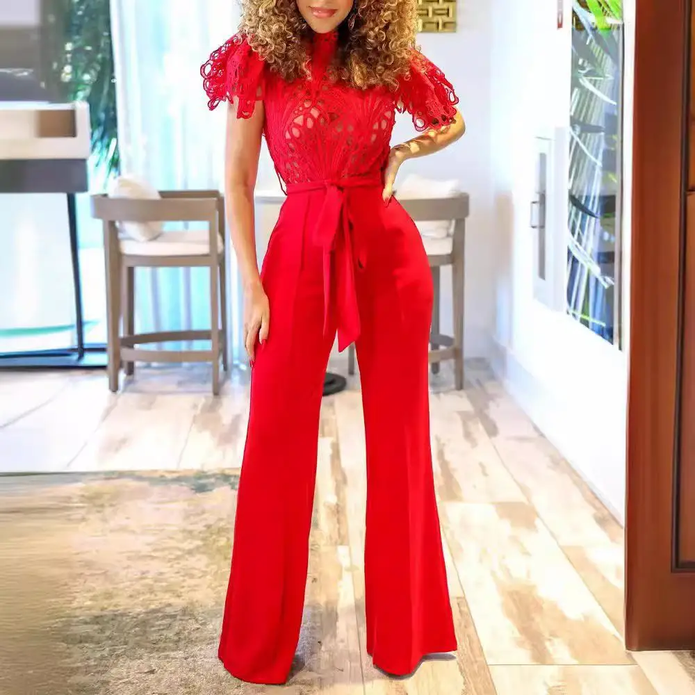 Pantaloni dimagranti scavati con giunture in pizzo sexy Estate da donna 2025 Stazione indipendente transfrontaliera Vita alta Tulip Sl...