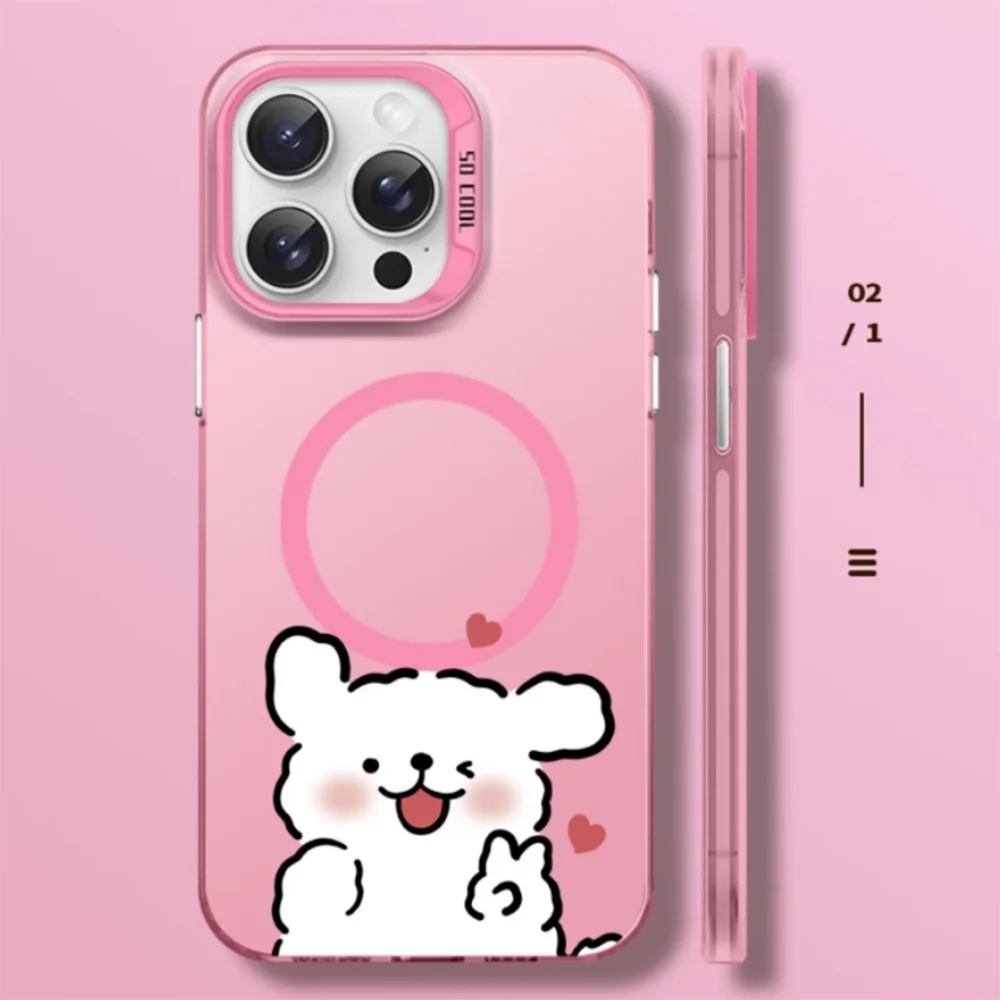Magnetic for Magsafe Maltese Luxury Phone Case For iPhone 17 16 15 14 13 12 Pro Max 11 Air ProMax Cover