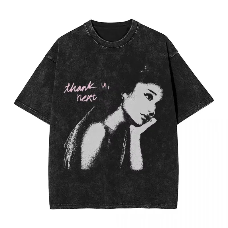 Vintage Pop Music Ariana Grandes Singer 2024 T-Shirt Summer Y2K Fun T-Shirts Casual Hip Hop Tshirt For Men Short Sleeves Tees