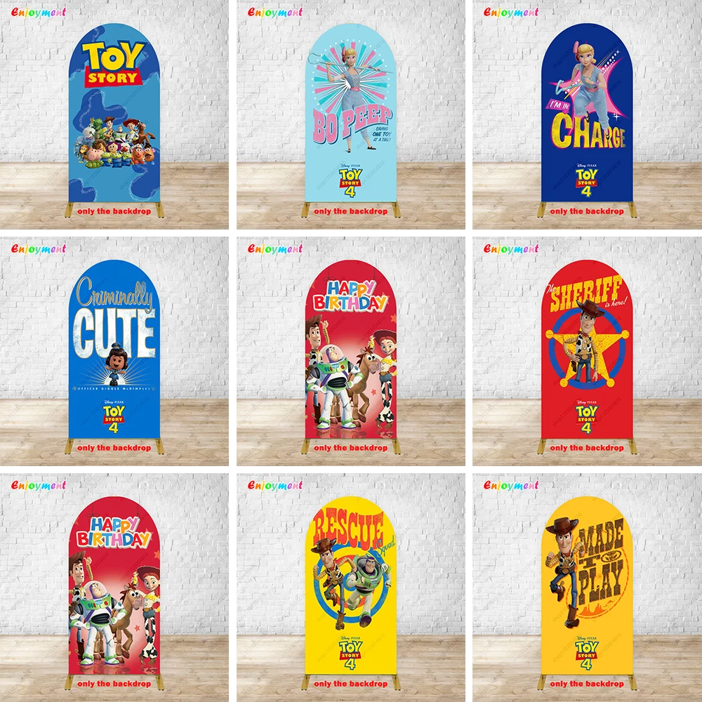 

История игрушек Вуди Базз, тема арки, фон, чехол для мальчиков, декор для дня рождения, баннер для детского душа, настенный реквизит для студии