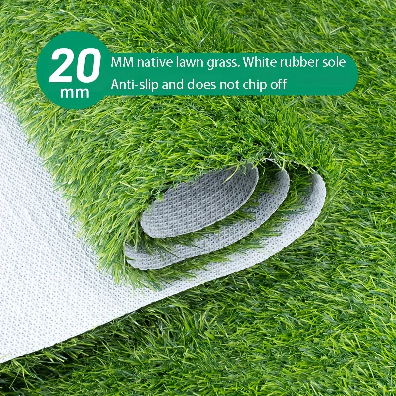 

Реалистичный искусственный газон: низкозатратный в уходе ковер из синтетической травы для патио, сада, двора, безопасный для животных, прочный, для использования внутри и вне помещений