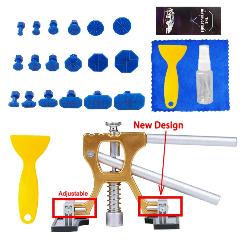 

Новый Регулируемый автомобильный Съемник вмятин, присоска для удаления вмятин, набор инструментов для ремонта без покраски, набор инструментов для удаления вмятин