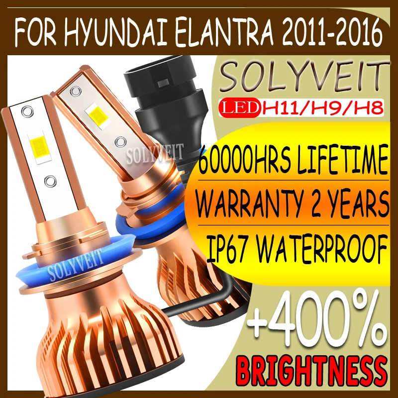 

Stable and Reliable Operation Improved Nighttime Visibility H11 LED Low Beam For Hyundai Elantra 2011 2012 2013 2014 2015 2016