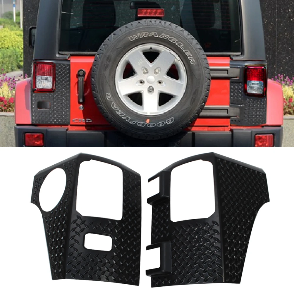 ABS Rear Corner Armor Tail Light Cover Guards Protector for Wrangler JK 2007-2017 J181