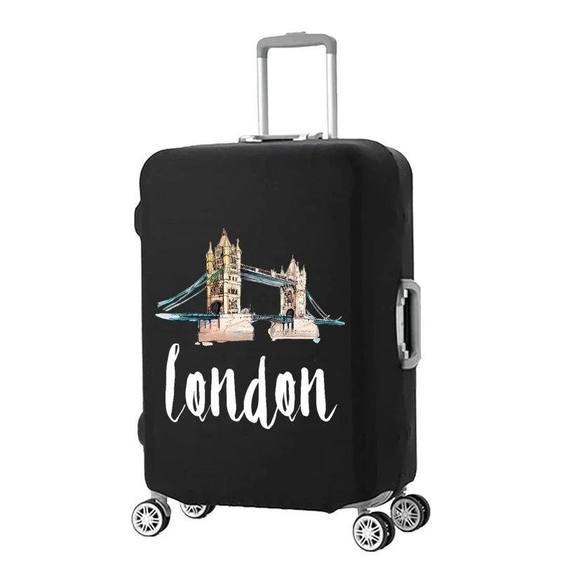 Luggage Cover Tourist Attraction Print Elastic Luggage Protective Cover Suitcase Scratch Resistant 18-32 Size Protective Case