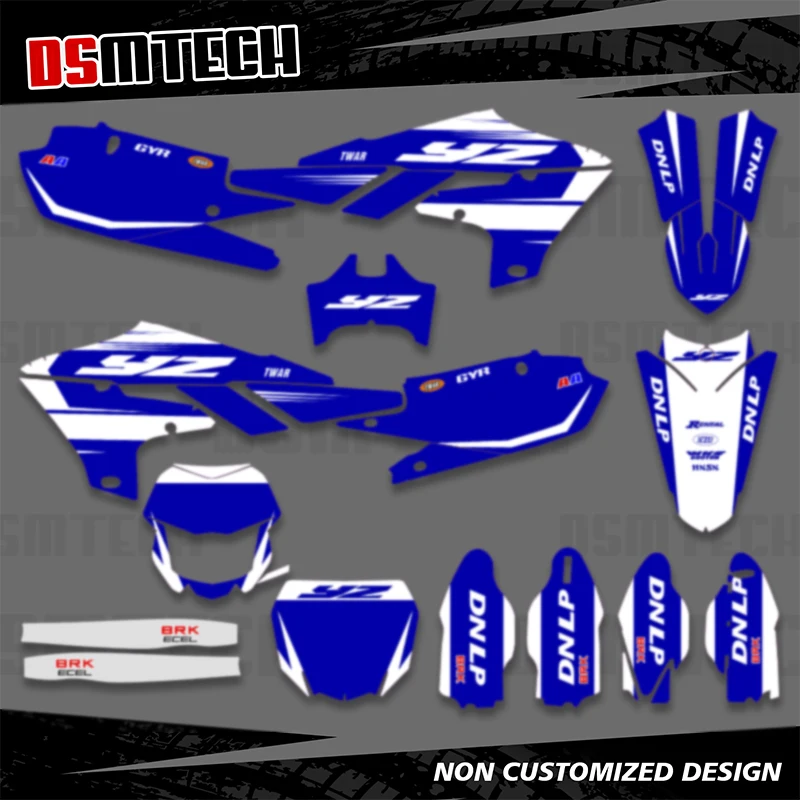 DSMTECH Motorcycle Graphics DECALS STICKERS Kits for Yamaha YZF450 2018- 2021 2022 For YZ250F YZF250 2019 2020 2021 2022 2023
