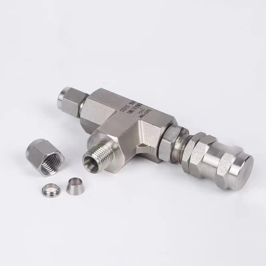 

Stainless Steel Adjustable High Pressure Compression Ends 6000 PSI Proportional Relief Valve Safety Valve