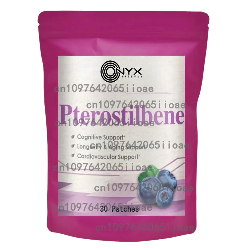 

30 пластырей, сумеш трансмимических пластырей из птеростильскогоbene с транс-ресвератролом, каквотином, спермидином, поддержкой сотового здоровья
