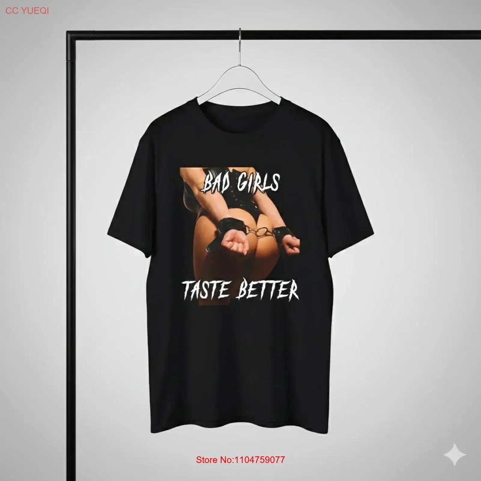Bad Girls Taste Better T Shirt Sexy Quote Black S050 vintage Washed fashion Breathable streetwear Slightly Comfortable