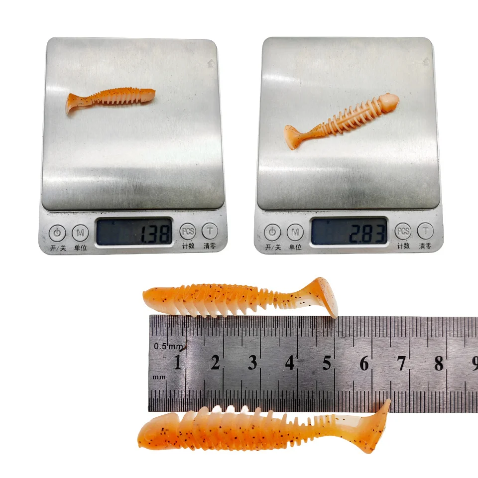 10 Stück Weichköder 40mm 50mm 65mm Künstliche Köder Silikon Karpfenangel-Ausrüstung Lockmittel Angelzubehör Angelköder – Detail 4