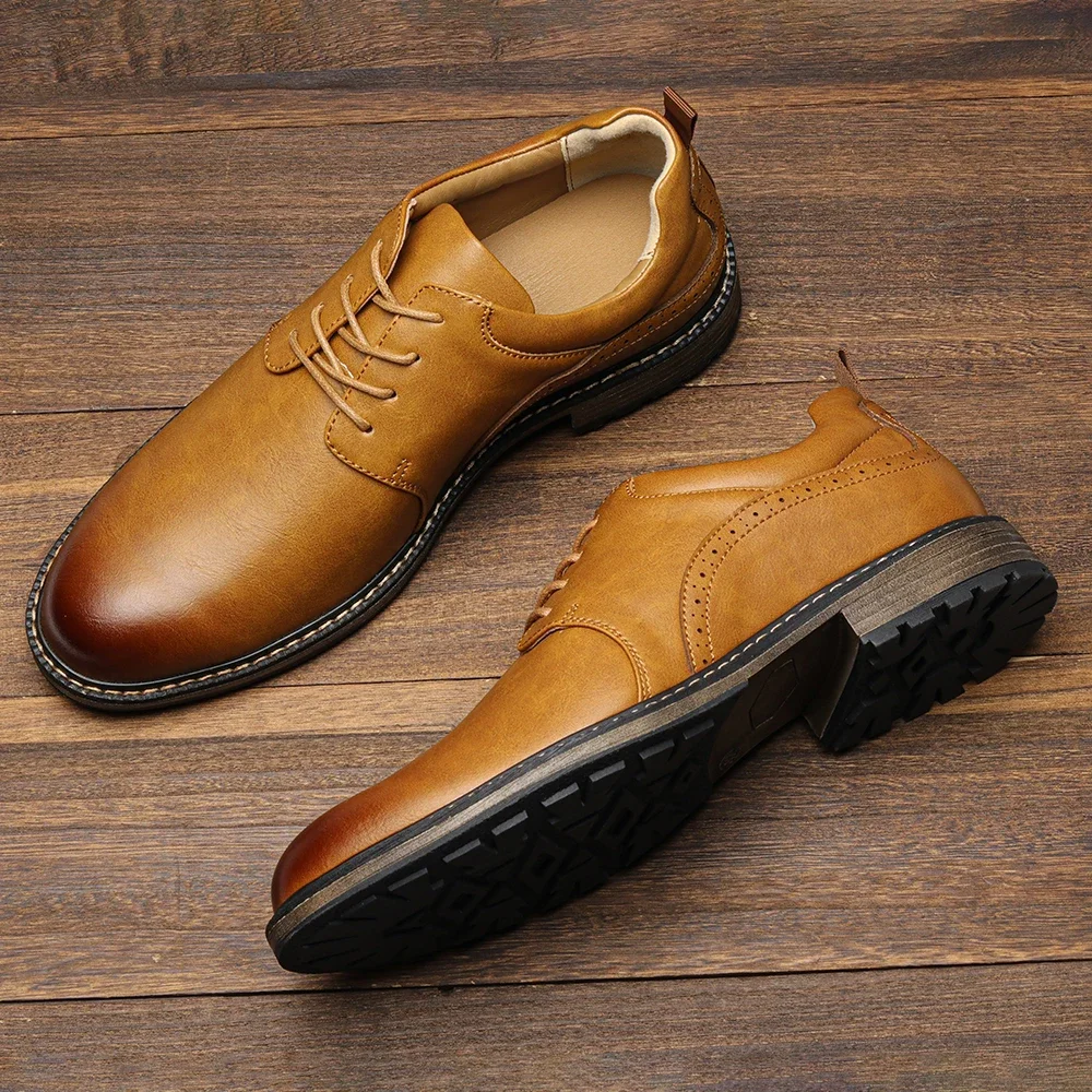 

PopMen Casual Shoes Comfortable Brand 2025 Fashion Shoes Men Leather
