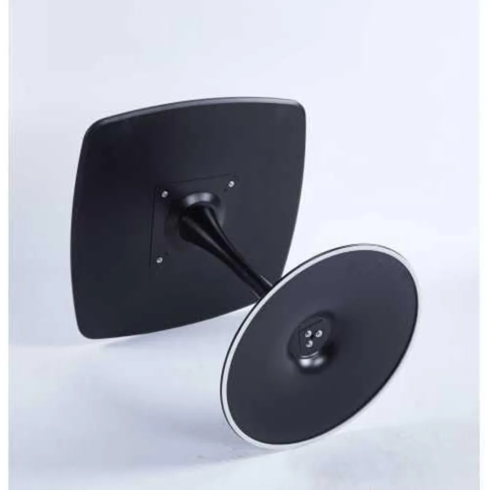 Black Square Tulip Table for 2 Person, 24" Small Dining Table with Metal Pedestal Base, Modern Kitchen Table for Small Space