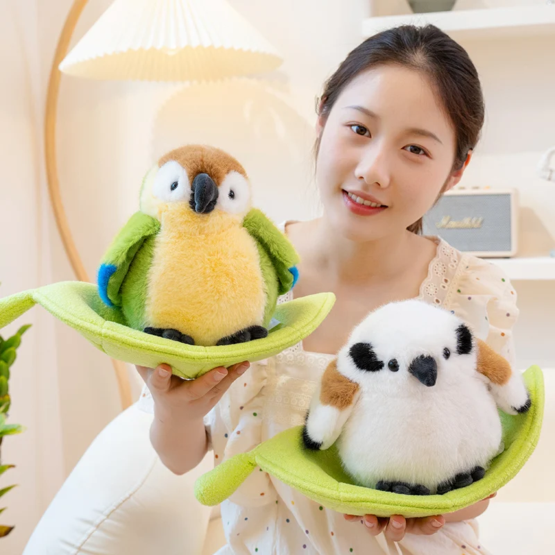 Nid d'oiseau créatif et réaliste, maison d'arbre, poupée en peluche, combinaison d'oiseau et de nid ou de feuilles, jouet en peluche, cadeau d'anniversaire pour garçons et filles, décor