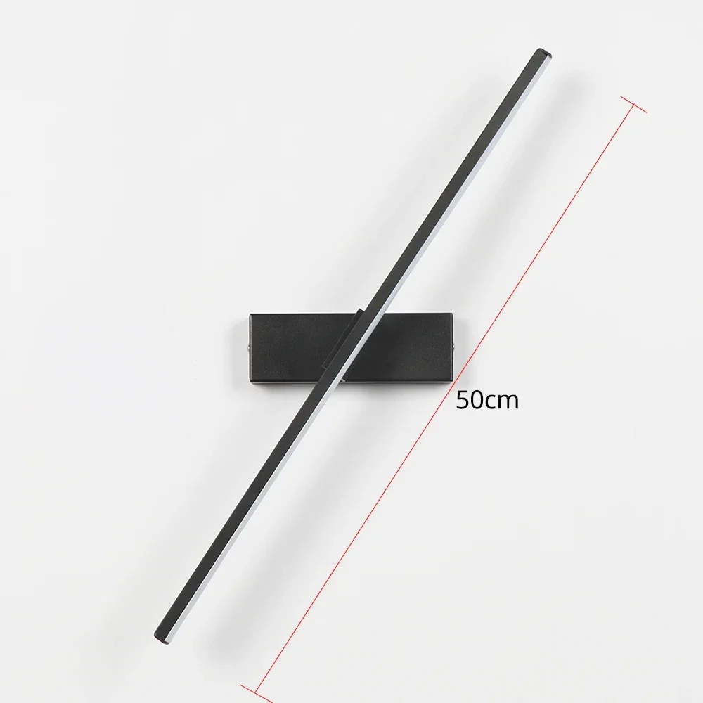 Bedroom Bedside Wall Light 330° Rotatable Adjustable Light Angle Indoor LED Wall Lamp Simple Light Fixture Aluminum AC90-160V