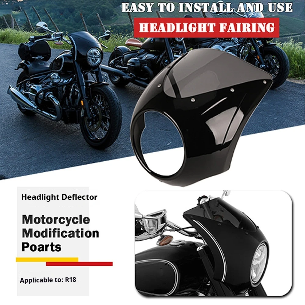 For BMW R18 Retro Bikini Fairing Headlight Cover Wind Deflector 2020-2026 No-Drill Accesorios Moto