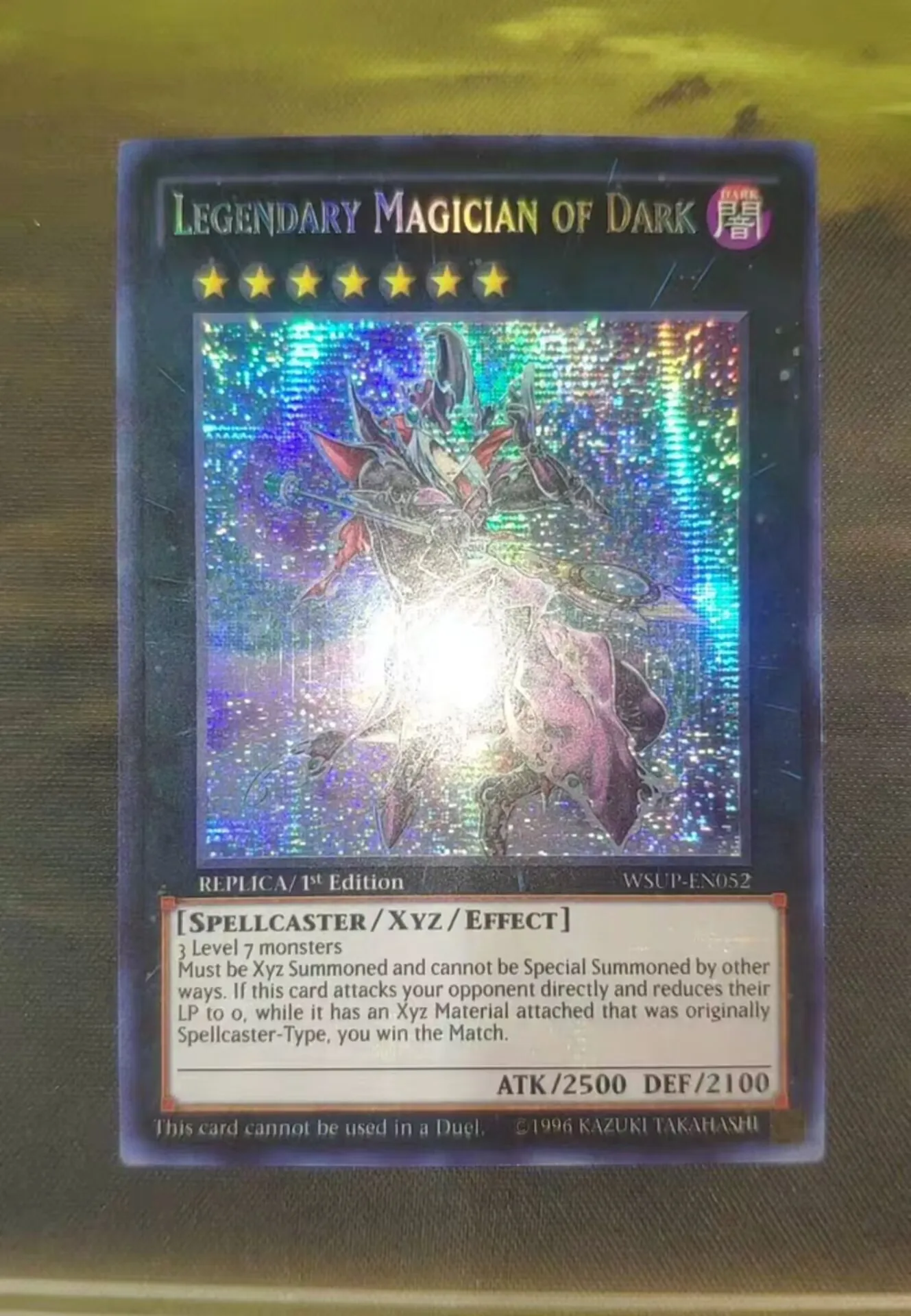 Yugioh KONAMI Duel Monsters WSUP-EN052 Legendary Magician of Dark Secret Rare English 1st Edition Collection Mint Card